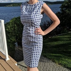 Anne Klein Dress, blue and white, Size 6